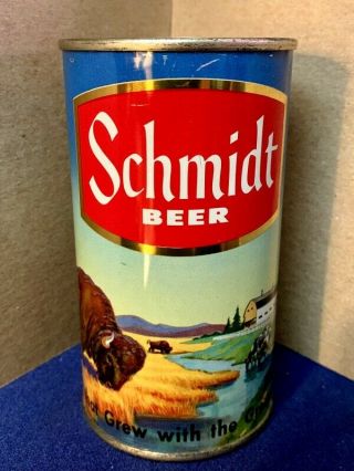 Schmidt Buffalo/cow Flat Top Beer Can,  Pfeiffer,  St.  Paul,  Mn,  Usbc 130 - 18