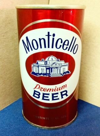 Monticello Premium Pull Tab Beer Can,  Monticello,  Norfolk,  Virginia Usbc Ii 95 - 7