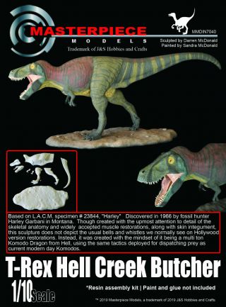" Hell Creek Butcher " 48 " Long,  1/10th Scale Tyrannosaurus Rex Resin Assembly Kit
