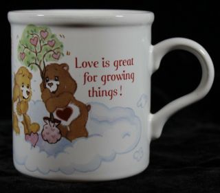 Vintage Care Bears Coffee Mug Cup Love Is Great For Growing Things 1985 25327