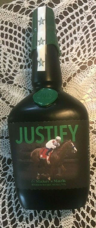 Makers Mark Rare 2018 Justify Collectible Bottle Empty/ Factory