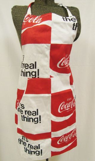 2 Coca - Cola Aprons - His & Hers 1 Half Apron/1 Full Apron Cotton With Pockets