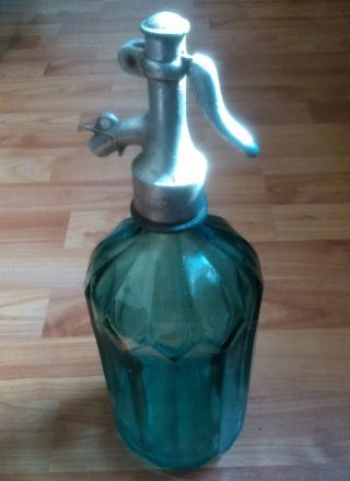 1950s Vintage Romanian Soda Siphon Seltzer Bottle Retro Aluminium Industrial 1l