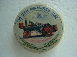 Minneapolis Moline Threshing Machine Lapel Button