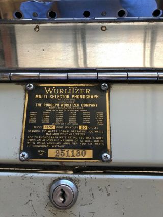 1956 Wurlitzer Centennial 1900 Jukebox 5