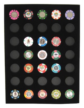 Chip Insert 35 Casino Chips Display Board 12 X 16 Holds 35 Chips