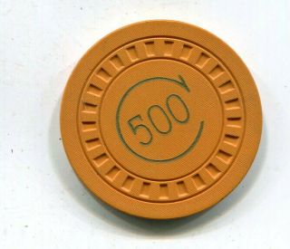 500 Club Atlantic City Jersey Illegal Gambling Chip 1930 - 1973