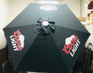 Coors Light Beer Silver Bullet Market Style Patio Umbrella 7’ Brand