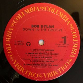 Bob Dylan - Down In The Groove - 1988 US 1st Press (EX) In Shrink,  Hype Sticker 4