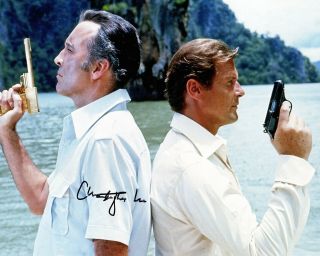 James Bond - Christopher Lee Signed Photograph - The Man With The Golden Gun