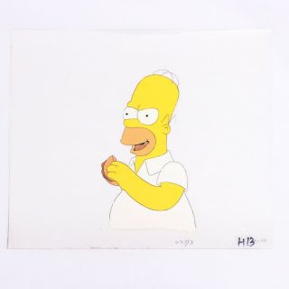 The Simpsons Production Animation Cel Of Homer Simpson Season 3 Ep 3