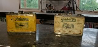 Standard Oil Company Polarine Early 1/2 Gallon Oil Cans
