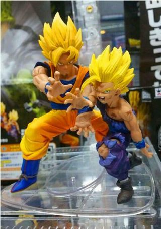 Dragon Ball Saiyan Son Goku Gohan Cell Combat Statue PVC Figure Model Doll Gift 3