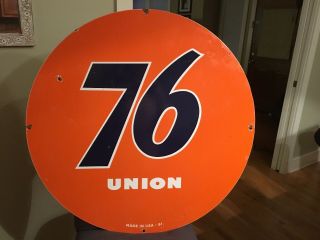 Union 76 Double Sided Porcelain Sign