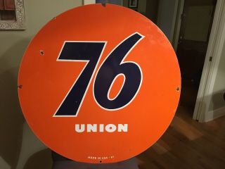 Union 76 Double Sided Porcelain Sign 2
