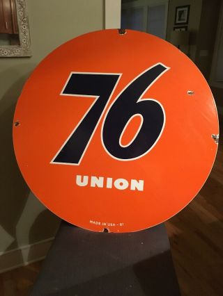 Union 76 Double Sided Porcelain Sign 5