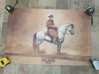 Miller Beer 1985 Clint Eastwood Movie Pale Rider Beer Western Poster Rare