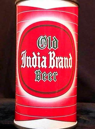 OLD INDIA BRAND BEER - MID 1950 ' S - 12OZ FLAT TOP CAN - LEBANON PA - AWESOME 2
