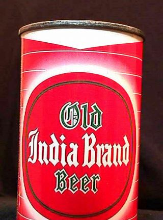 OLD INDIA BRAND BEER - MID 1950 ' S - 12OZ FLAT TOP CAN - LEBANON PA - AWESOME 3