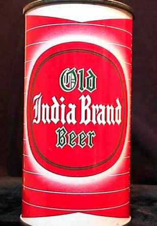 OLD INDIA BRAND BEER - MID 1950 ' S - 12OZ FLAT TOP CAN - LEBANON PA - AWESOME 7