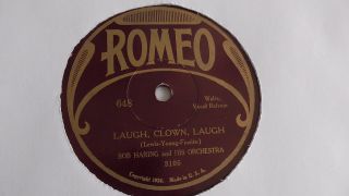 Bob Haring - 78rpm Single 10 - Inch – Romeo 648 Laugh,  Clown Laugh
