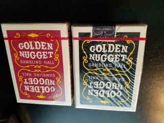 Golden Nugget Decks Of Cards.  Black And Red.