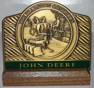 John Deere Tradition Continues 1999 Calendar Medallion Plow Horse Drawn Sulky