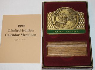 John Deere Tradition Continues 1999 Calendar Medallion Plow Horse Drawn Sulky 2