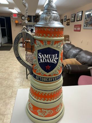 Samuel Adams Octoberfest Giant 36” Beer Stein Limited Edition & Pint Glasses
