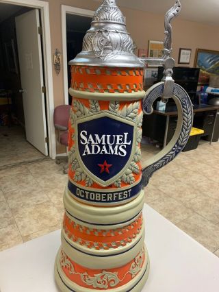 SAMUEL ADAMS OCTOBERFEST GIANT 36” BEER STEIN LIMITED EDITION & PINT GLASSES 5