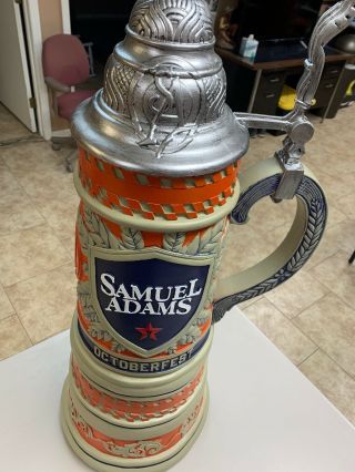 SAMUEL ADAMS OCTOBERFEST GIANT 36” BEER STEIN LIMITED EDITION & PINT GLASSES 7