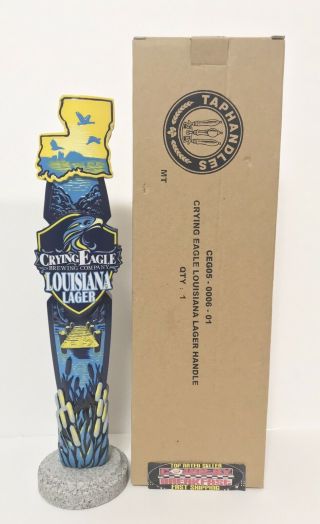 Crying Eagle Louisiana Lager Beer Tap Handle 11.  5” Tall - Brand RARE 3
