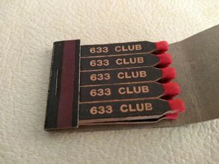 Early Illegal Casino Full Feature Matchbook 633 Club Newport,  Ky