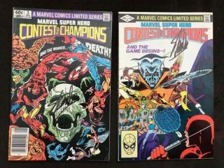 1982 Contest Of Champions Issue 2 And 3.  Both Signed By Stan Lee