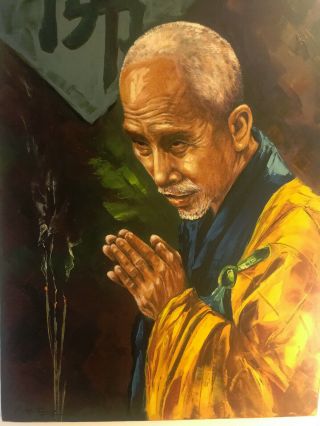 Painting Of A Monk By C.  H.  Trung