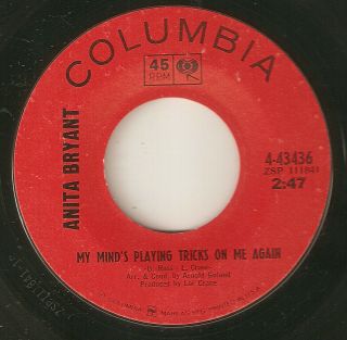 Anita Bryant My Minds Playing Tricks On Me Again Columbia Northern Soul Usa 45