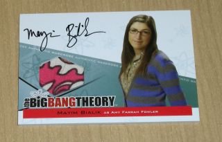 Cryptozoic Big Bang Theory Season 3/4 Autograph Wardrobe Mayim Bialik As Amy A6
