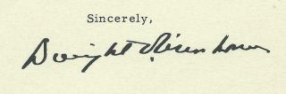 DWIGHT EISENHOWER 1956 SIGNED WHITE HOUSE LETTER TO THE WHITE HOUSE OFFICE 2