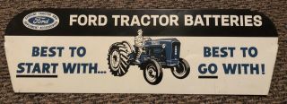 Ford Tractor Batteries And Implement Accessories Tin Sign 1960’s 12