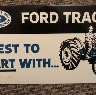 Ford Tractor Batteries And Implement Accessories Tin Sign 1960’s 3