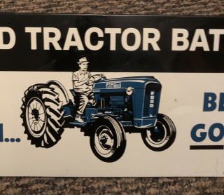 Ford Tractor Batteries And Implement Accessories Tin Sign 1960’s 4