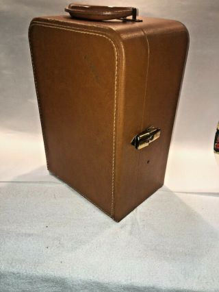 Vintage 1950s Portable Travel Liquor Bar Hard Case W/ Key & Glassware