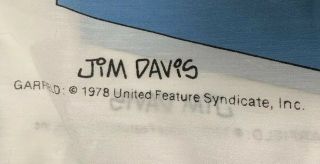Vintage Garfield Double Sided Pillowcase Cartoon Comic Cat Jim Davis 1978 3