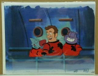 Eek The Cat Hand Painted Animation Production Cel W/ Copied Background (30 - 66)