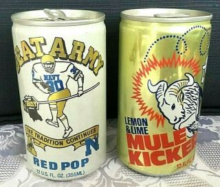 Vintage Cans 1984 /1985 Go Navy Beat Army Mule Kicker Two Empty Cans