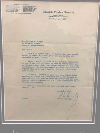 John F Kennedy Signed Inaguration With Jsa Cert 3