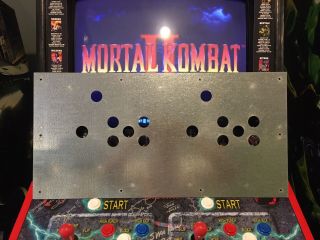 Mortal Kombat 2 Arcade Metal Control Panel Mk2 Mkii Midway Joystick Overlay Cpo