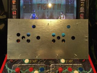 Mortal Kombat 2 Arcade Metal Control Panel MK2 MKII Midway Joystick Overlay CPO 2