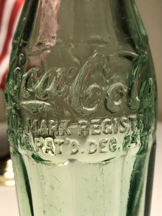 PAT ' D DEC.  25,  1923 Coca - Cola Hobbleskirt Coke Bottle - EL PASO,  TEX.  Texas 5