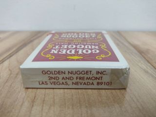 Golden Nugget Gambling Hall Casino Playing Cards Las Vegas Red Burgundy 4